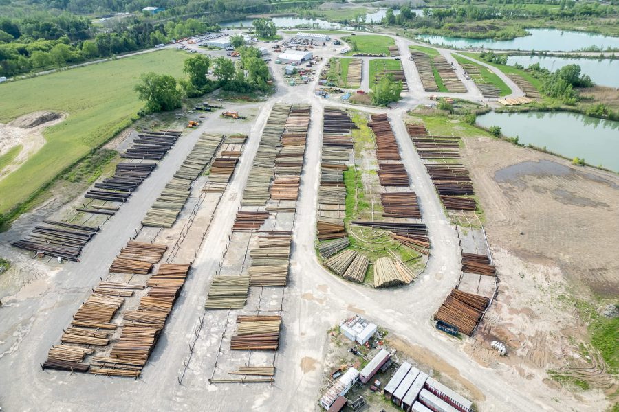 Utility Pole Storage Yard